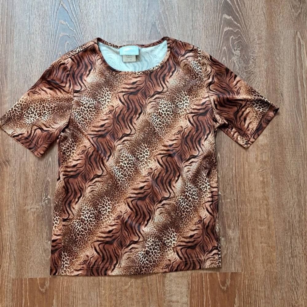 Animal Leopard Print Dress Blouse T-Shirt